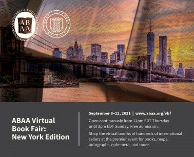 2021 New York International Antiquarian Book Fair - Virtual Edition