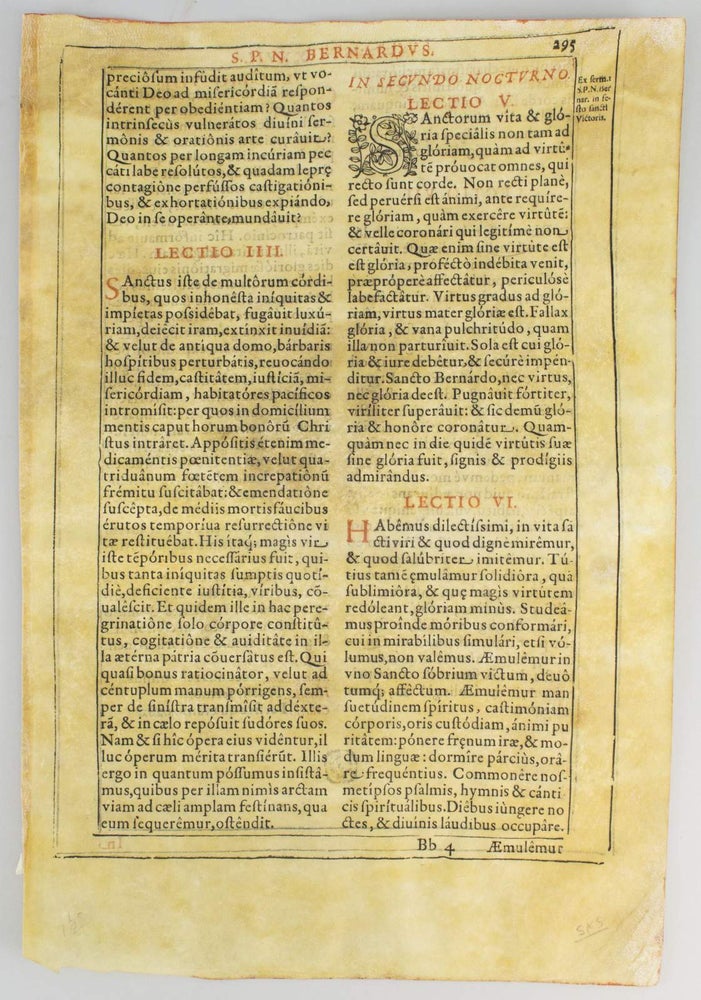 (CEs99505) A BOOK OF LATIN SERMONS. FROM A LEAF PRINTED ON VELLUM