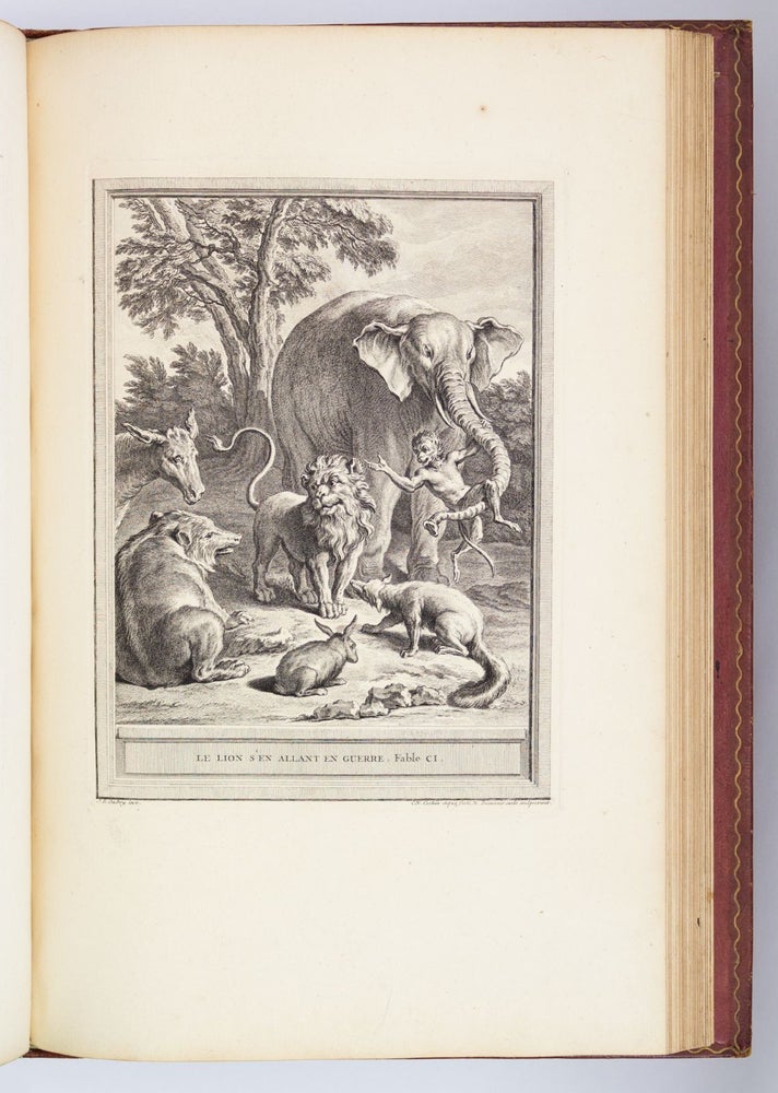 (Lhi21007) FABLES CHOISIES. FRENCH ILLUSTRATED BOOKS, JEAN DE. OUDRY LA FONTAINE, JEAN-BAPTISTE, BINDINGS - SCHNEIDLER.