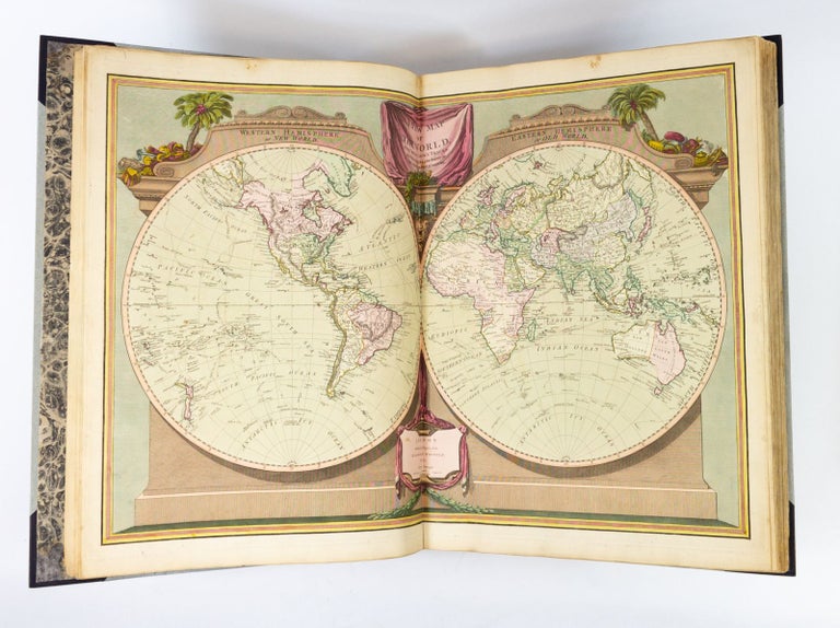 (Lhi21064) A NEW AND ELEGANT IMPERIAL SHEET ATLAS; COMPREHENDING GENERAL AND PARTICULAR MAPS OF EVERY PART OF THE WORLD . . . FORMING THE COMPLETEST COLLECTION OF SINGLE SHEET MAPS HITHERTO PUBLISHED . . . ENGRAVED ON FIFTY-FIVE MAPS, BEAUTIFULLY COLOURED. ROBERT HOLMES LAURIE, Publishers JAMES WHITTLE.