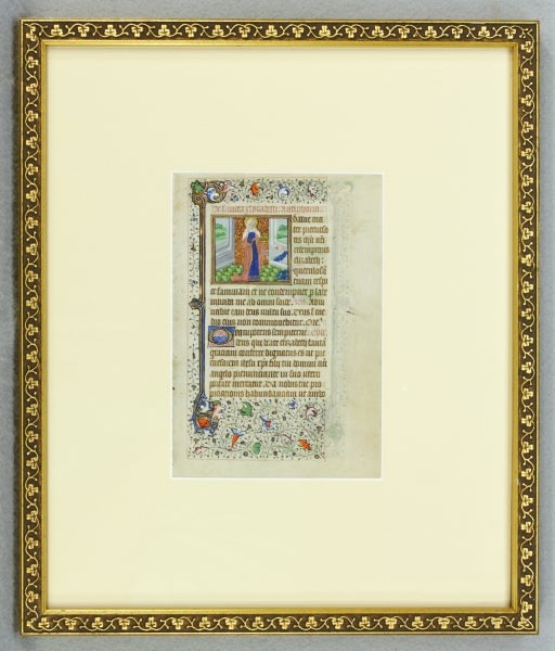 (ST11151b) TEXT FROM THE SUFFRAGES. FROM A. FINE BOOK OF HOURS IN LATIN AN ILLUMINATED...