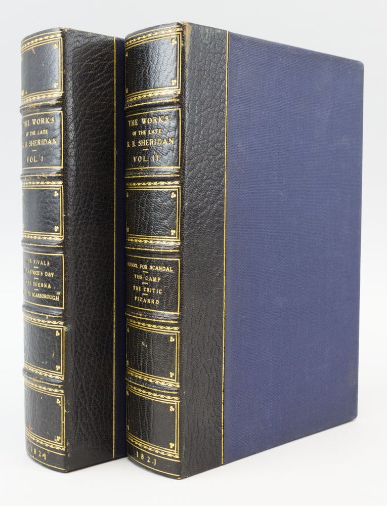 (ST11992c) THE WORKS OF THE LATE RIGHT HONOURABLE RICHARD BRINSLEY SHERIDAN. BINDINGS - PUBLISHER'S BOARDS, RICHARD BRINSLEY SHERIDAN.