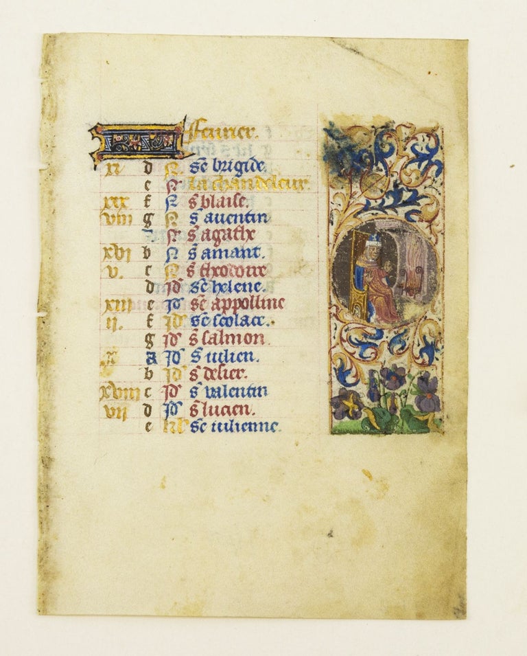 (ST12021aG) TEXT FOR THE MONTH OF FEBRUARY. FROM AN ENGAGING LITTLE BOOK OF HOURS IN...