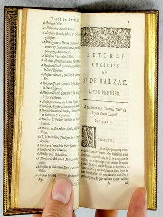 LETTRES CHOISIES DU SR. DE BALZAC.