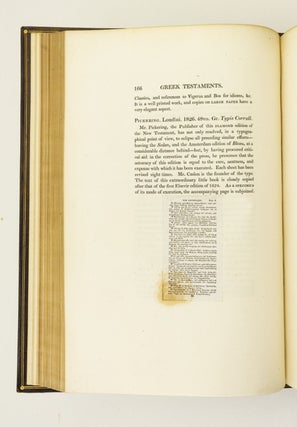 AN INTRODUCTION TO THE KNOWLEDGE OF RARE AND VALUABLE EDITIONS OF THE GREEK AND LATIN CLASSICS.