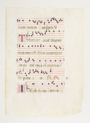 FROM AN EXTREMELY LARGE ANTIPHONER IN LATIN.