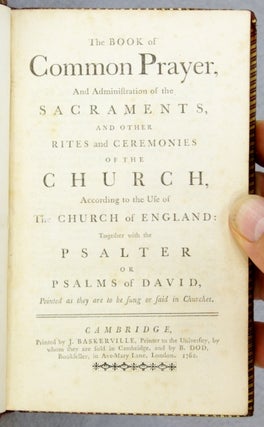 THE BOOK OF COMMON PRAYER. [bound with] STRENHOLD, THOMAS and JOHN HOPKINS. THE WHOLE BOOK OF PSALMS COLLECTED INTO ENGLISH METRE.