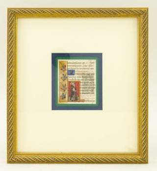 TEXTS FROM LAUDES, VESPERS, AND THE SUFFRAGES. OFFERED INDIVIDUALLY FRAMED ILLUMINATED VELLUM MANUSCRIPT LEAVES, SOME.