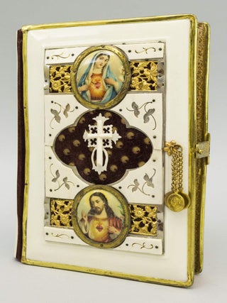 J&Eacute;ZUS SZ&Egrave;NTSEGES SZIVE. IMA - &Eacute;S &Eacute;NEKKONYV A ROM. KATH MAGYAR N&Eacute;P SZAMARA. BINDINGS - CELLULOID, PRAYER BOOK IN HUNGARIAN.
