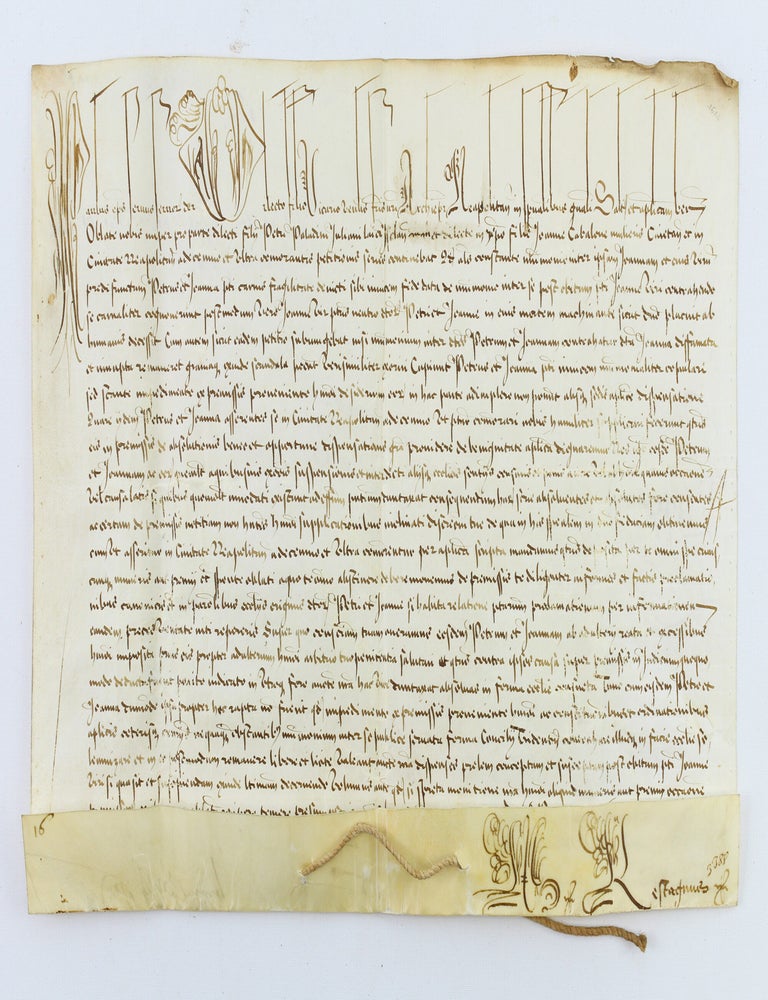(ST12778-0352) GRANTING A MARRIAGE DISPENSATION. PAPAL BULL ON VELLUM, POPE PAUL V