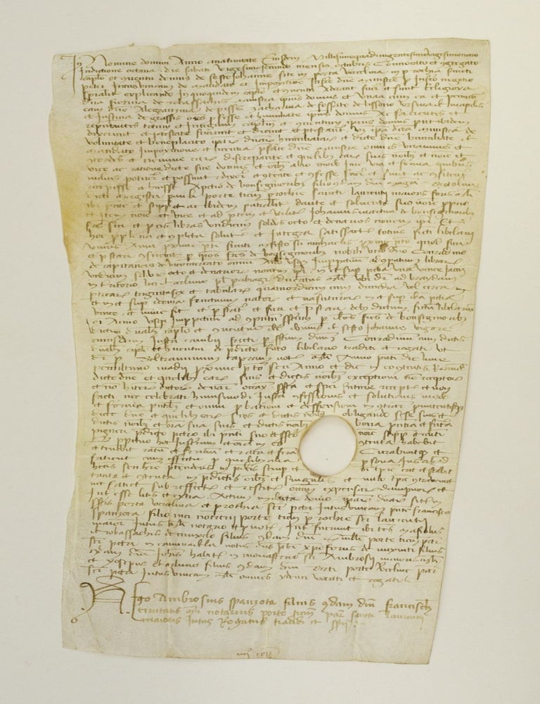 (ST12778-0360) TEXT CONCERNING PAYMENTS BETWEEN A CHAPEL AND CONVENT. A VELLUM DOCUMENT...