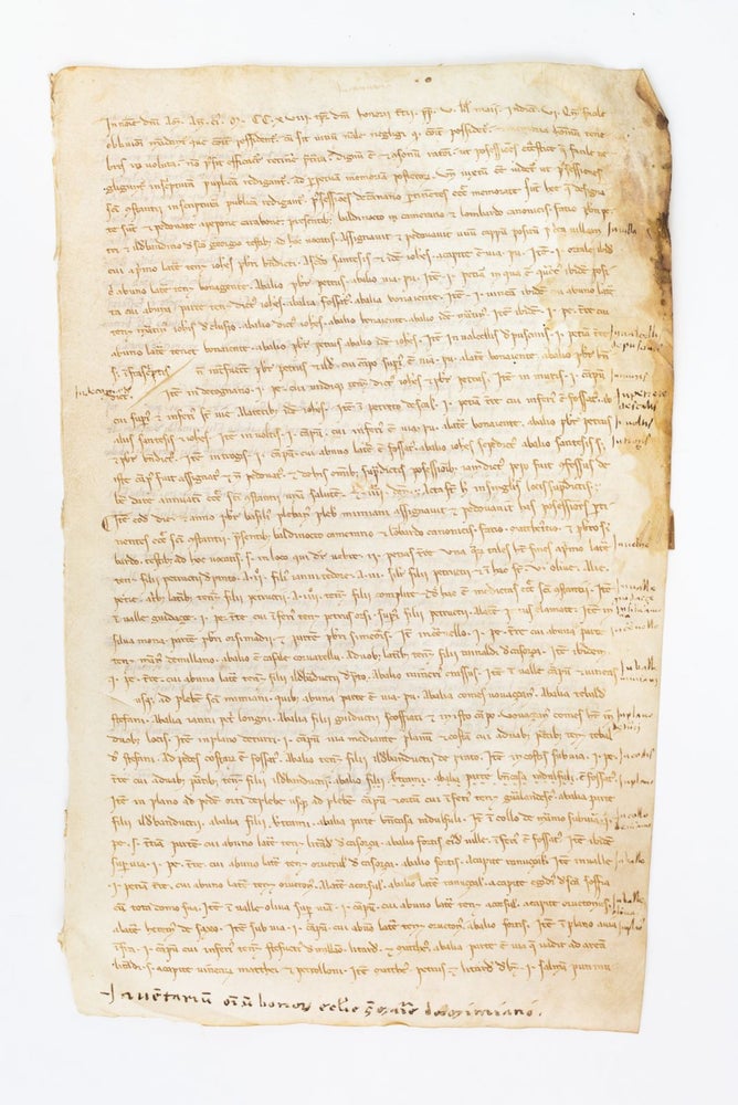 (ST12778-0381) TEXT CONTAINING AN INVENTORY OF LAND OWNED BY A RELIGIOUS HOUSE. AN EARLY...