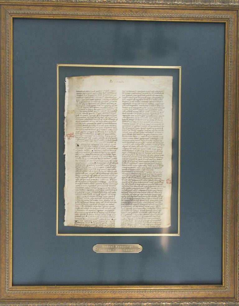 (ST12778-0799) A VELLUM MANUSCRIPT LEAF FROM A. MEDICAL TREATISE IN LATIN