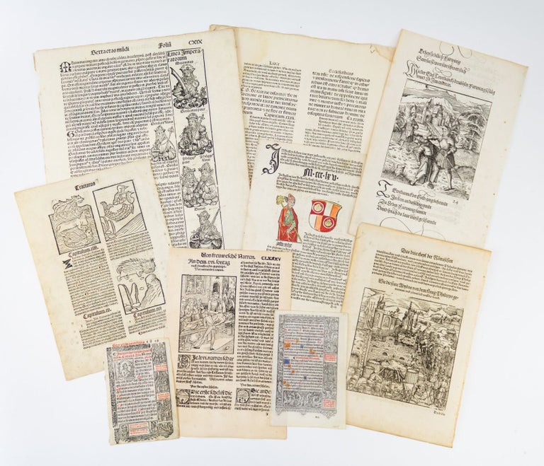 (ST12778-0848) WITH NUMEROUS EXAMPLES OF WOODCUT ILLUSTRATIONS INDIVIDUAL PACKETS CONTAINING 15 LEAVES FROM THE FIRST CENTURY OF PRINTING IN EUROPE.