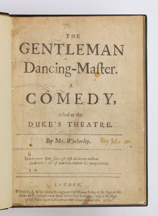 THE GENTLEMAN DANCING-MASTER. WILLIAM WYCHERLEY.