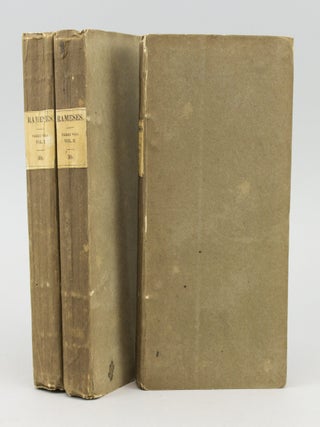 RAMESES; AN EGYPTIAN TALE: WITH HISTORICAL NOTES, OF THE ERA OF THE PHARAOHS. BINDINGS - PUBLISHER'S BOARDS, EDWARD UPHAM.