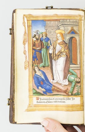 A PRINTED BOOK OF HOURS ON VELLUM, IN LATIN AND FRENCH. USE OF ROME.