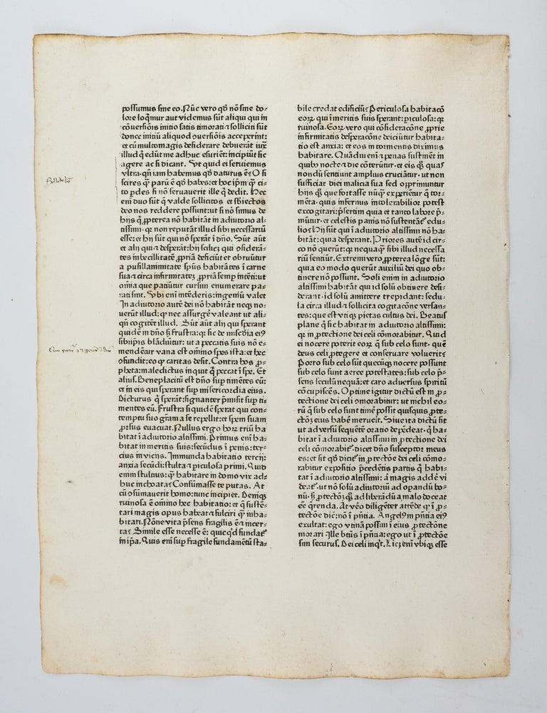 (ST13174a) SERMONES DE TEMPORE ET DE SANCTIS ET DE DIVERSIS. INCUNABULAR LEAF -...