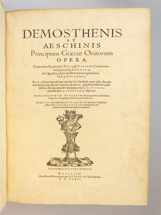 DEMOSTHENIS ET AESCHINIS PRINCIPUM GRAECIAE ORATORUM OPERA.