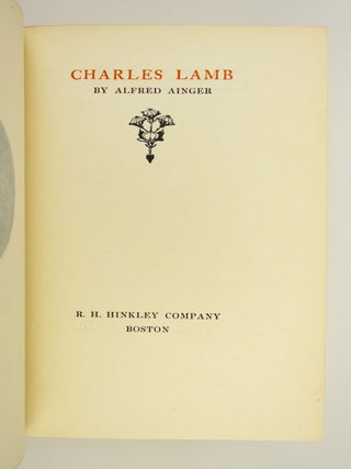 THE LIFE AND WORKS OF CHARLES LAMB.