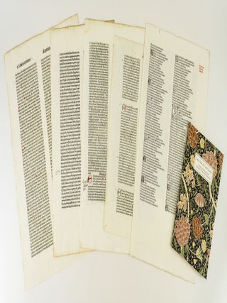 LETTERS FROM THE 15TH CENTURY: ON THE ORIGINS OF THE KELMSCOTT CHAUCER TYPEFACE. A STUDY, WITH SPECIMEN LEAVES, OF THE INFLUENCE OF THE EARLY GERMAN PRINTERS ON WILLIAM MORRIS' MASTERPIECE.