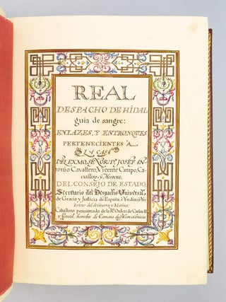 AN IMMENSE, HANDSOME CARTA EXECUTORIA ON PAPER. (BINDINGS - MORENO).