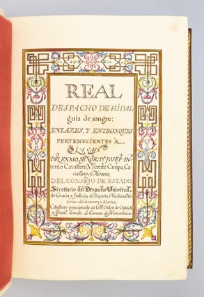 AN IMMENSE, HANDSOME CARTA EXECUTORIA ON PAPER. (BINDINGS - MORENO).