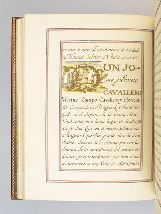 AN IMMENSE, HANDSOME CARTA EXECUTORIA ON PAPER. (BINDINGS - MORENO).