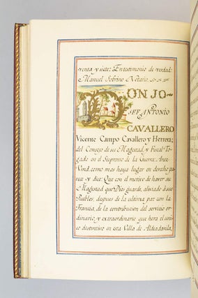 AN IMMENSE, HANDSOME CARTA EXECUTORIA ON PAPER. (BINDINGS - MORENO).