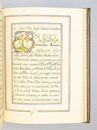 AN IMMENSE, HANDSOME CARTA EXECUTORIA ON PAPER. (BINDINGS - MORENO).