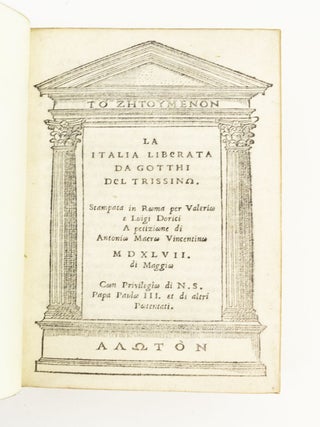 LA ITALIA LIBERATA DA GOTTHI DEL TRISSINO.