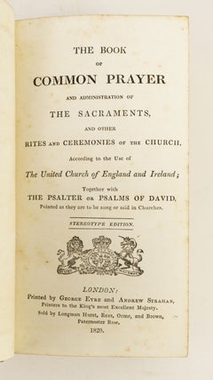 THE BOOK OF COMMON PRAYER . . . TOGETHER WITH THE PSALTER OR PSALMS OF DAVID,