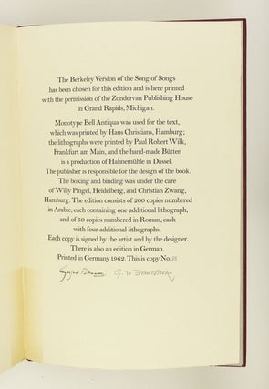 CANTICUM CANTICORUM. THE SONG OF SONGS.