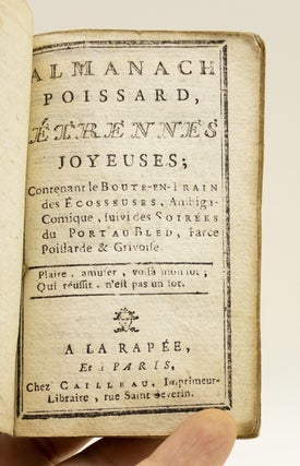ALMANACH POISSARD, ÉTRENNES JOYEUSES.