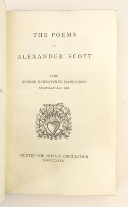 THE POEMS OF ALEXANDER SCOTT.