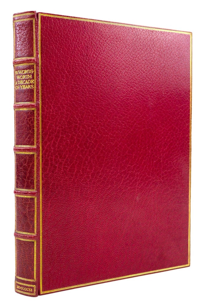(ST16972) A DECADE OF YEARS. BINDINGS - FRIEDA THIERSCH, WILLIAM WORDSWORTH, DOVES PRESS