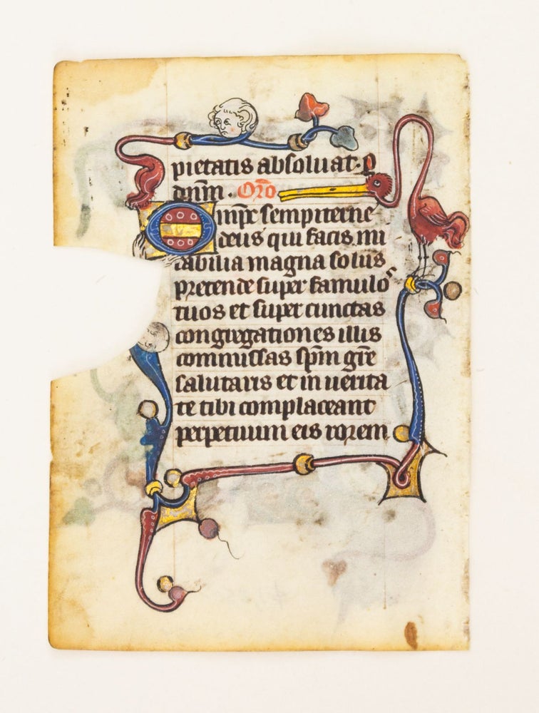 (ST16985H) FROM A SMALL PSALTER-HOURS IN LATIN, WITH IMMENSELY CHARMING MARGINALIA....