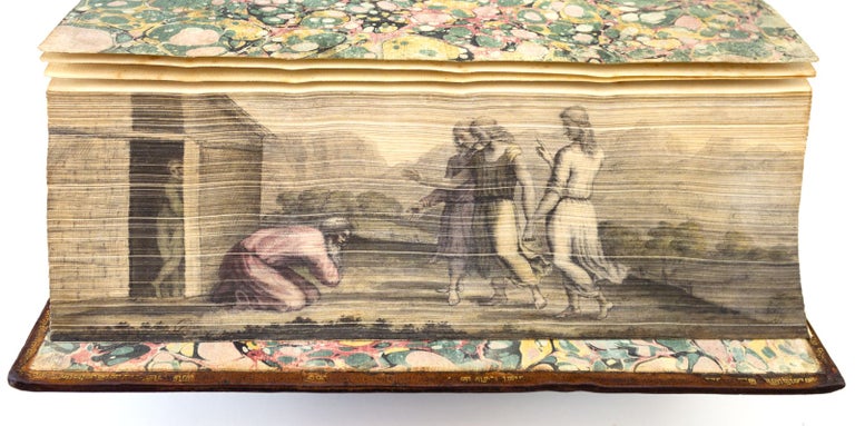 (ST16991) THE HOLY BIBLE. CONTAINING THE BOOK OF THE OLD AND NEW TESTAMENTS AND THE APOCRYPHA. FORE-EDGE PAINTINGS, BIBLE IN ENGLISH, BINDINGS - EDWARDS OF HALIFAX.