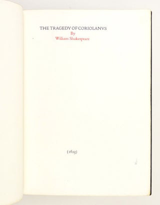 THE TRAGEDY OF CORIOLANUS.