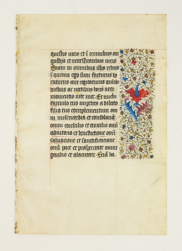 (ST17060F) FROM A LARGE BOOK OF HOURS IN LATIN. OFFERED INDIVIDUALLY ILLUMINATED VELLUM...
