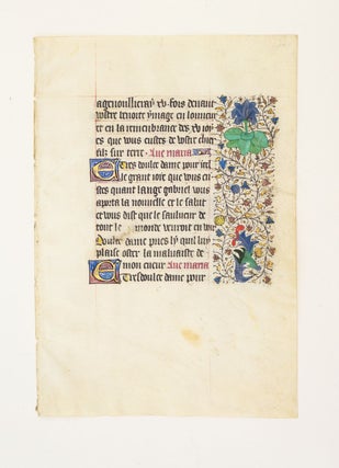 FROM A LARGE BOOK OF HOURS, WITH TEXT IN LATIN.
