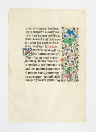 FROM A LARGE BOOK OF HOURS, WITH TEXT IN LATIN.