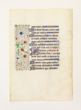 FROM A LARGE BOOK OF HOURS, WITH TEXT IN LATIN.