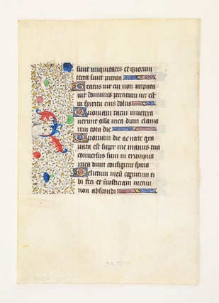 FROM A LARGE BOOK OF HOURS, WITH TEXT IN LATIN.