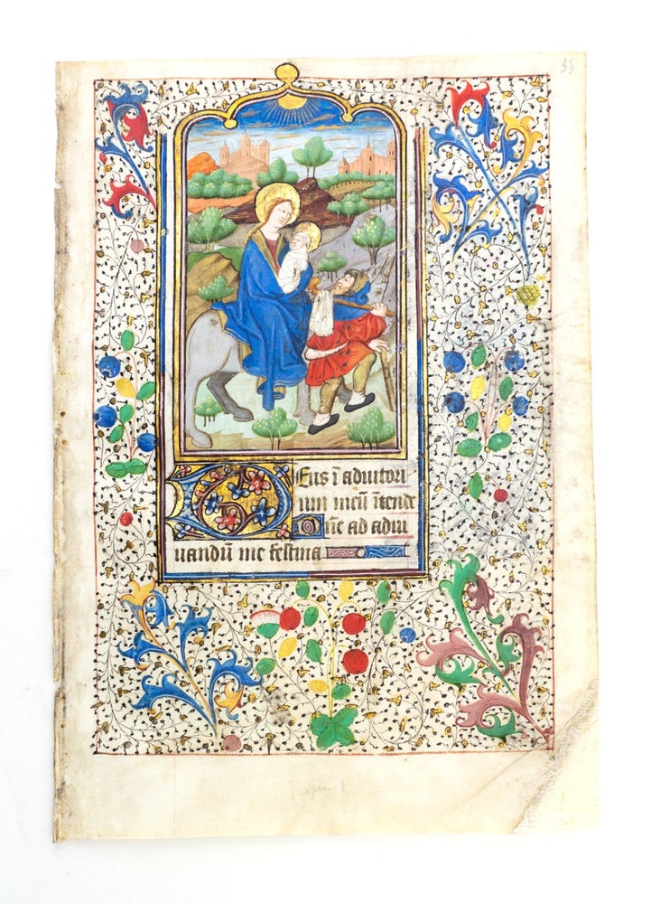 (ST17060T) TEXT FROM VESPERS. WITH A. MINIATURE OF THE FLIGHT INTO EGYPT AN ILLUMINATED...