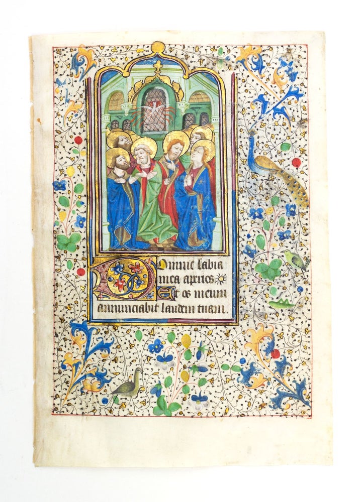 (ST17060U) TEXT FROM THE HOURS OF THE HOLY SPIRIT. WITH A. MINIATURE OF PENTECOST AN...
