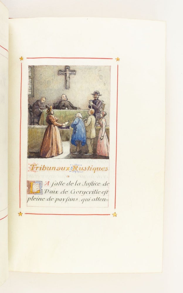 (ST17129-026) TRIBUNAUX RUSTIQUES. ILLUMINATED MANUSCRIPT ON VELLUM - MODERN, GUY DE....