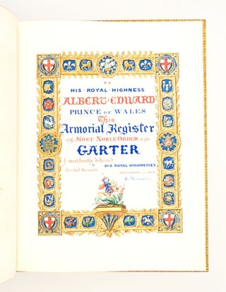 AN ILLUMINATED MANUSCRIPT ARMORIAL REGISTER (as well as a printed listing) OF MEMBERS OF THE ORDER OF THE GARTER.