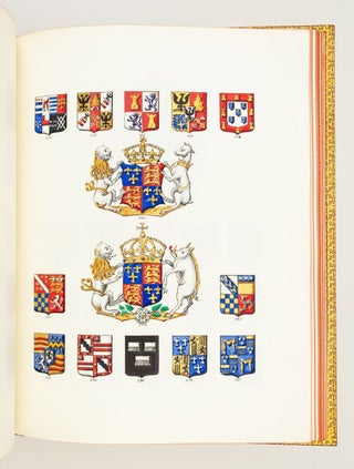 AN ILLUMINATED MANUSCRIPT ARMORIAL REGISTER (as well as a printed listing) OF MEMBERS OF THE ORDER OF THE GARTER.