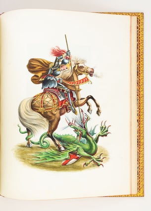 AN ILLUMINATED MANUSCRIPT ARMORIAL REGISTER (as well as a printed listing) OF MEMBERS OF THE ORDER OF THE GARTER.